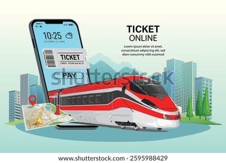 train icon logo sign ticket online service cargo express bullet train fast face speed vacation modern app vector asia asian indian india template poster urban city web