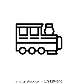 Train Icon Logo Vector Isolated. Public Transportation Icon Set. Editable Stroke and Pixel Perfect.