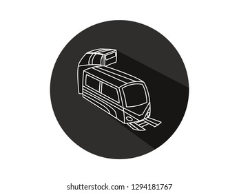 train icon with long shadow, train icon with modern line art style, hand drawn train vector illustration, train icon
