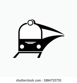 Train Icon. Mass Transportation Symbol - Vector Logo Template.