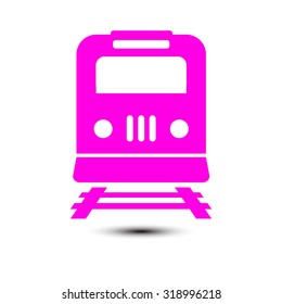 Train icon. Metro simbol. Railway station sign.