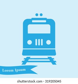 Train icon. Metro simbol. Railway station sign.