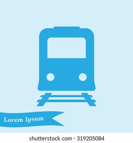 Train icon. Metro simbol. Railway station sign.