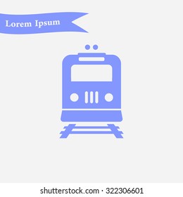 Train icon. Metro simbol. Railway station sign.