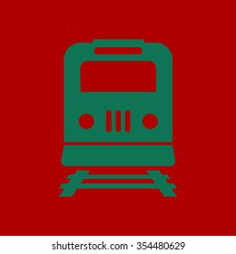 Train icon. Metro simbol. Railway station sign.