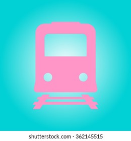 Train icon. Metro simbol. Railway station sign.