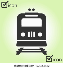 Train icon. Metro simbol. Railway station sign.