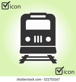 Train icon. Metro simbol. Railway station sign.