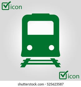 Train icon. Metro simbol. Railway station sign.