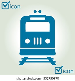 Train icon. Metro simbol. Railway station sign.