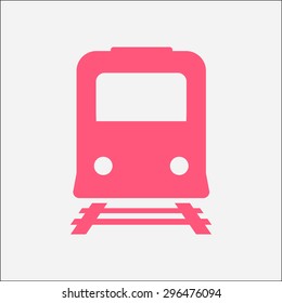 Train icon. Metro symbol. Railway station sign.