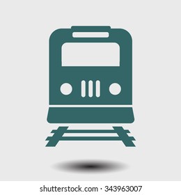 Train icon. Metro symbol. Railway station sign.