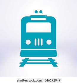 Train icon. Metro symbol. Railway station sign.