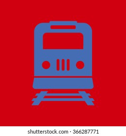 Train icon. Metro symbol. Railway station sign.