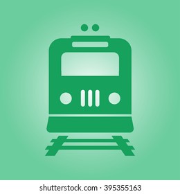 Train icon. Metro symbol. Railway station sign.