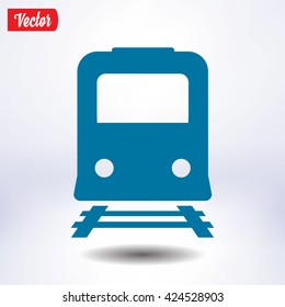 Train icon. Metro symbol. Railway station sign.