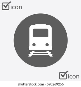 Train icon. Metro symbol. Railway station sign.