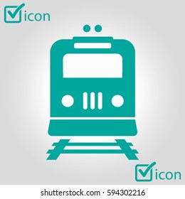 Train icon. Metro symbol. Railway station sign.