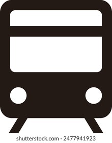 Train icon. Monochrome and simple.