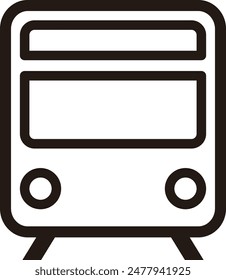 Train icon. Monochrome and simple.