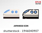 Train icon on transparent background. Japan symbol for your website design, logo, app, UI. Eps10 vector illustration.