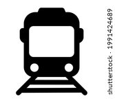 Train icon on white background
