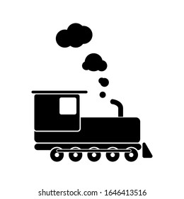 El icono del tren sobre fondo blanco