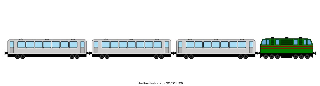 Train icon on white background. Vector illustration.