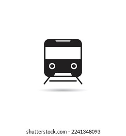 icono del tren en fondo blanco