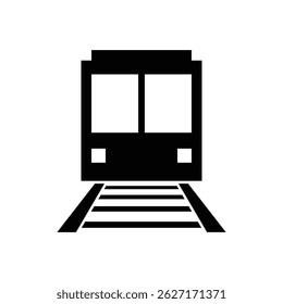 Train icon on white background. Eps 10.