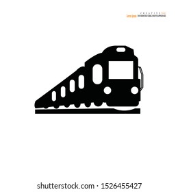 Train icon on white background.train design logo.vector illustration.    