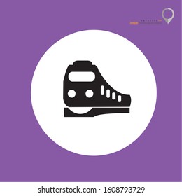 Train icon on white background.train design logo.vector illustration.    