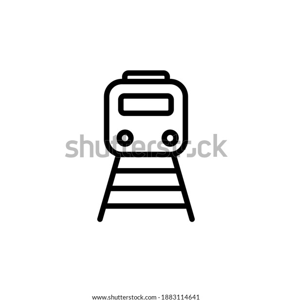 train icon outline style template. Trendy style,\
vector eps 10