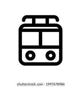 Train icon outline style. Train Icon Vector