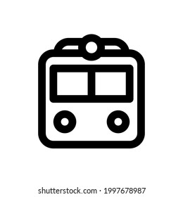Train icon outline style. Train Icon Vector
