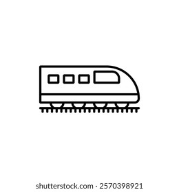 Train icon Outline thin set