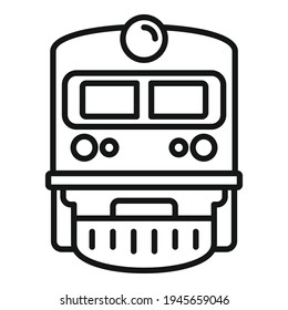 Icono del tren. Icono del vector de tracción de contorno para diseño web aislado en fondo blanco