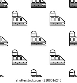 train icon pattern. Seamless train pattern on white background.