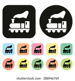 Train icon. Public transportation icon. Vector