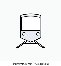 Train Icon. Railway Transportation Symbol.