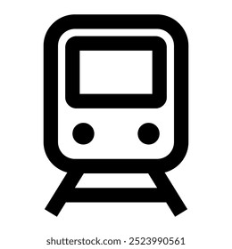 Icono del tren. tren, ferrocarril, transporte, transporte, viaje, locomotora. Ilustración de icono de Vector