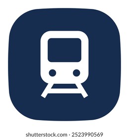 Icono del tren. tren, ferrocarril, transporte, transporte, viaje, locomotora. Ilustración de icono de Vector