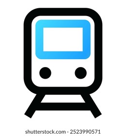 Icono del tren. tren, ferrocarril, transporte, transporte, viaje, locomotora. Ilustración de icono de Vector