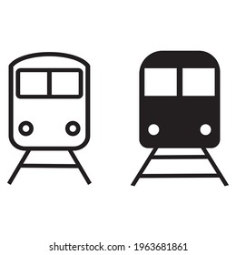 train icon set, illustration sign