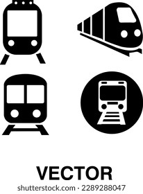 icono de tren conjunto ilustración vectorial en fondo blanco..eps