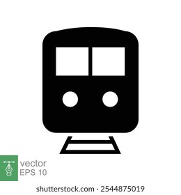 Icono de tren. Estilo plano simple. Tren del metro, ferrocarril, ferrocarril, metro, estación, concepto del transporte. Ilustración vectorial aislada sobre fondo blanco. EPS 10.