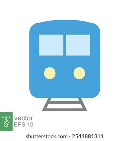 Icono de tren. Estilo plano simple. Tren del metro, ferrocarril, ferrocarril, metro, estación, concepto del transporte. Ilustración vectorial aislada sobre fondo blanco. EPS 10.