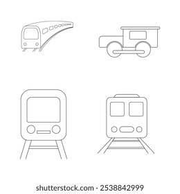 Icono de tren Diseño de ilustración simple