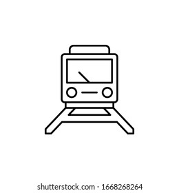 Train icon. Simple line, outline vector elements of city for ui and ux, website or mobile application