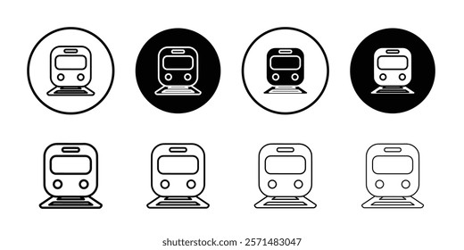 train icon Simple outline illustration set